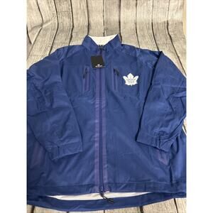 NWT Men’s Fanatics Authentic Pro Toronto Maple Leafs Full Zip Jacket Large Blue